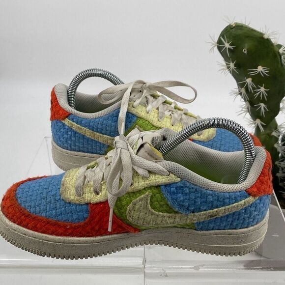 Nike Air Force Kid's 1 Low LV8 Next Nature GS Hemp Sneaker Colorful‎  Size 5 Y - Picture 2 of 11